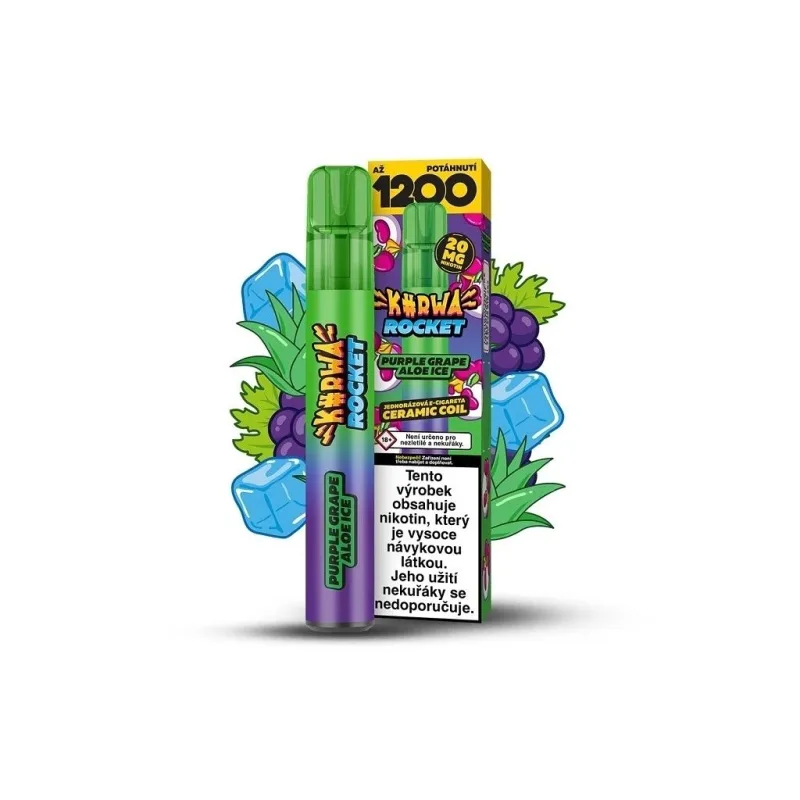 Kurwa Rocket - Purple Grape Aloe ICE - 20mg