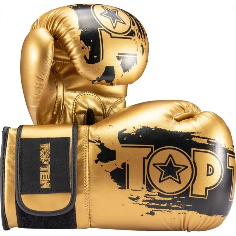 Boxerské rukavice TOP TEN Power Ink Golden Star - zlatá/černá, 22662-29 - zlatá / 10
