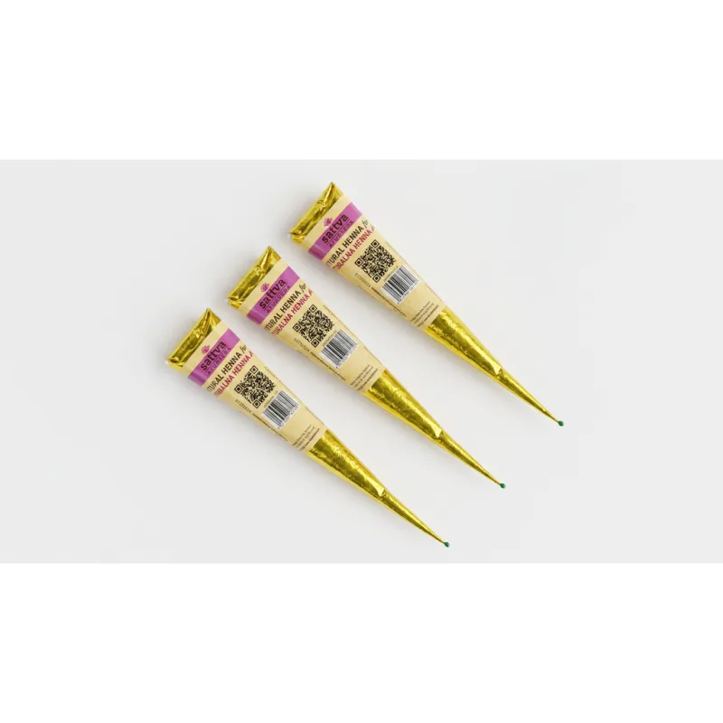 SATTVA Přírodní henna na tetování na kůži hnědá 3x30g