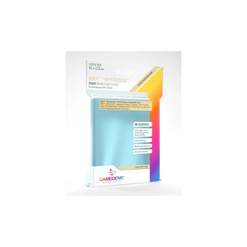 Gamegenic - PRIME Dixit Sleeves 81 x 122 mm - Clear (90 Sleeves)