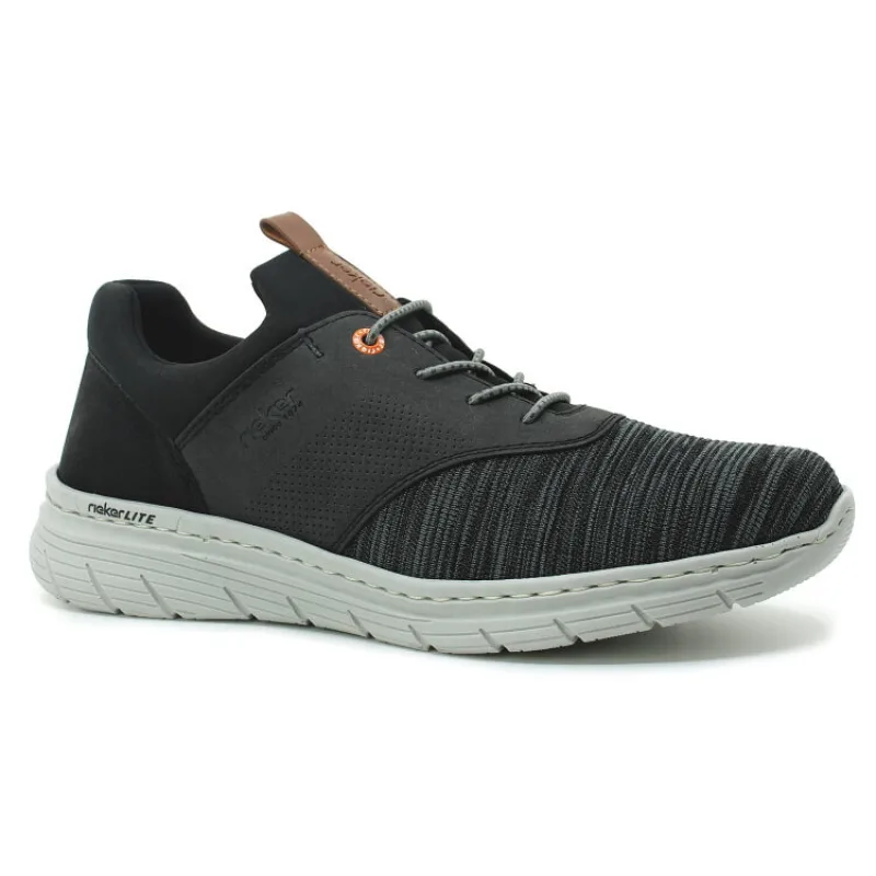 RIEKER 13150-00 black, pánské polobotky vel.41