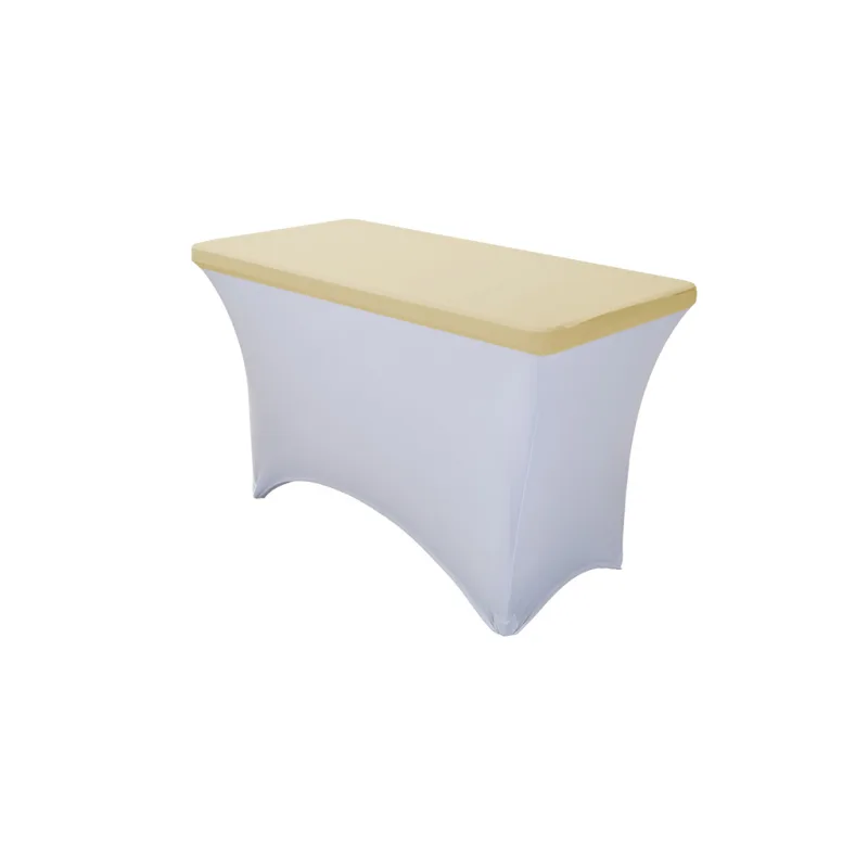 TENTino Elastick&aacute; čepice STANDARD na desku skl&aacute;dac&iacute;ho stolu 122x60 cm V&Iacute;CE BAREV Barva ubrusu: &Scaron;AMPAŇ / CHAMPAGNE