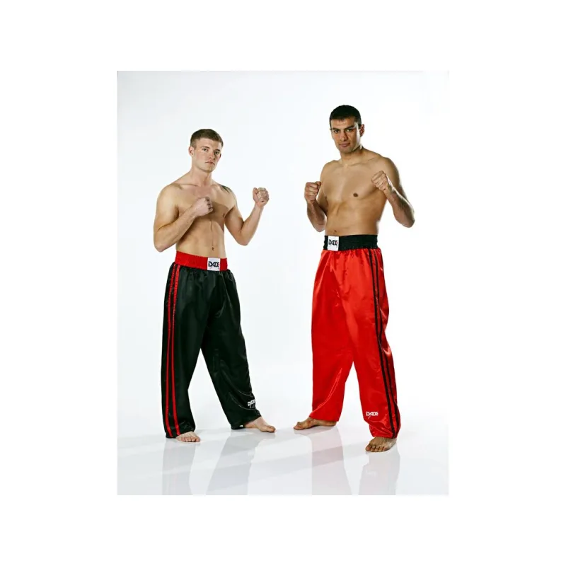Kalhoty KICKBOXING FIGHTER PLUS černé - saténové