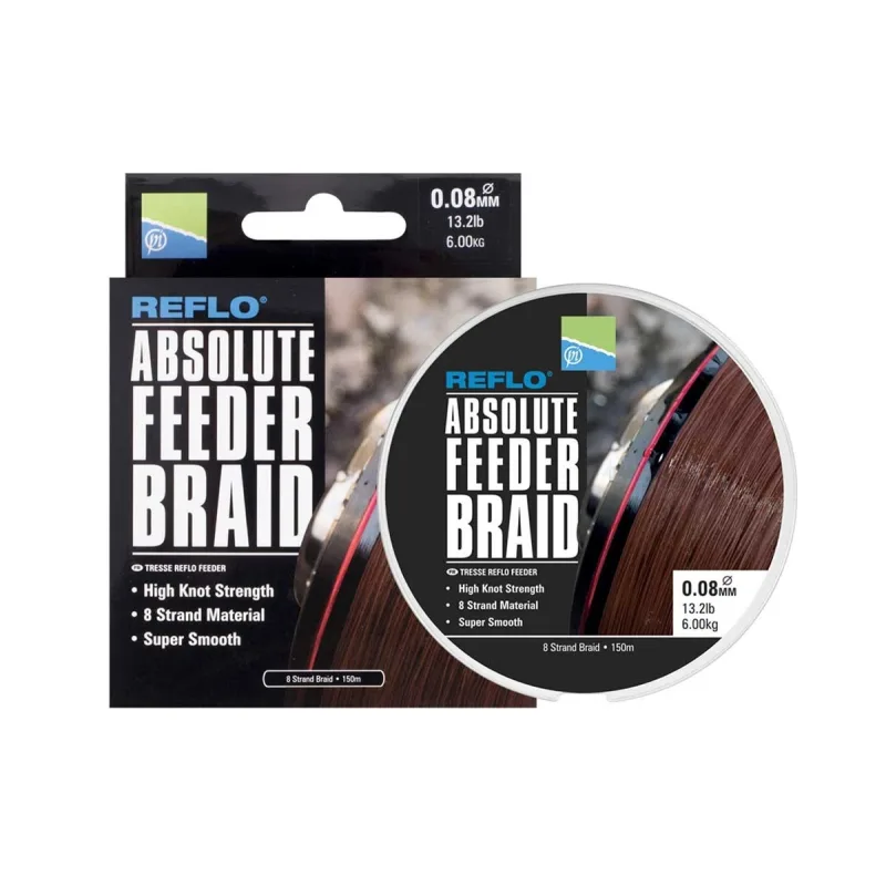 Šňůra Preston Innovations Absolute Feeder Braid 150m 0,08mm 6kg