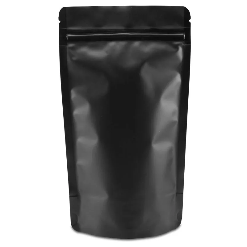 Černý matný sáček uzavíratelný ZIP doypack - 1000ml