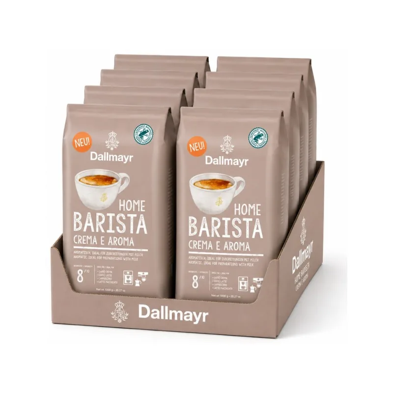 Dallmayr Home Barista Crema E Aroma káva 8x1 kg-VÝHODNÉ BALENÍ