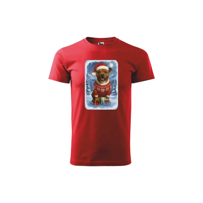 Vánoční tričko pánské/dětské Staford pes