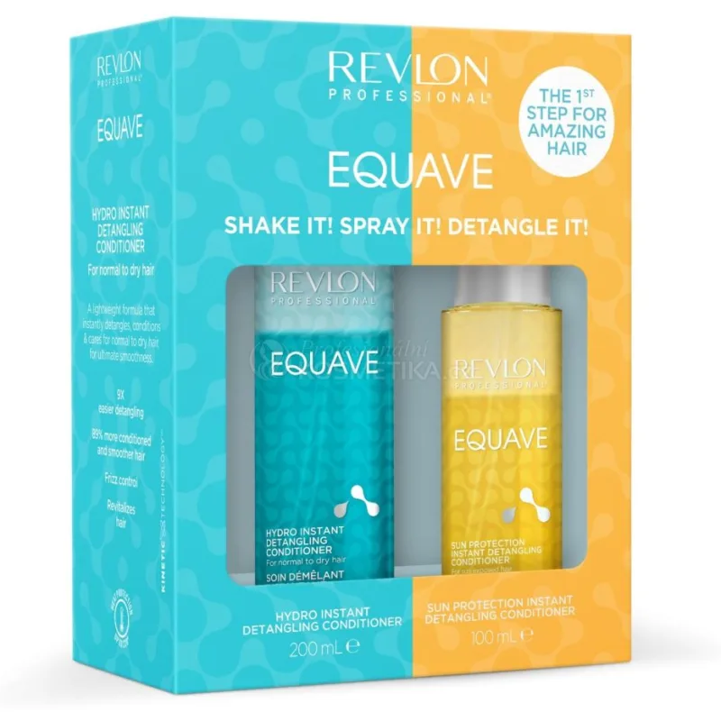 Revlon Professional Equave Hydro-Sun Detangling Set - Dvoufázový hydratační kondicionér 200 ml + sluneční kondicionér 100 ml Dárková sada