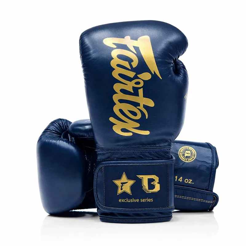 Fairtex boxerské rukavice Booster series - modrá/zlatá, FXB BG V2 - 12