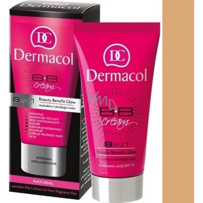 Dermacol Beauty Benefit Glow 8v1 zkrášlující BB krém odstín 02 Natural 50 ml