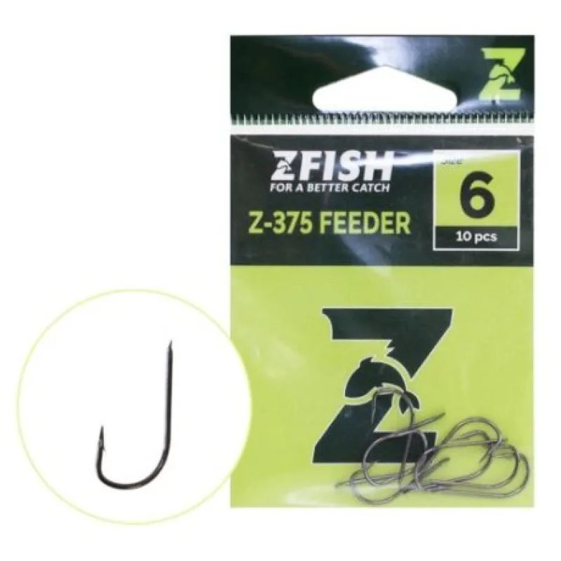 HÁČKY ZFISH FEEDER HOOKS Z-375 - s protihrotem - Vyberte velikost: Velikost 6