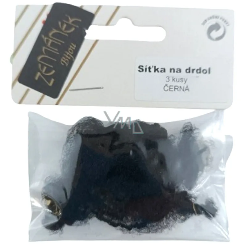 Zemánek Síťka na vlasy černá 3 kusy