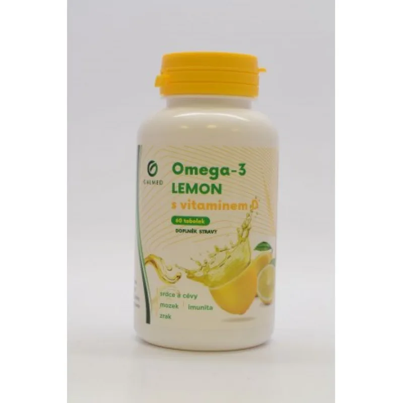 Omega-3 LEMON rybí olej s vit.D tob.60 Galmed
