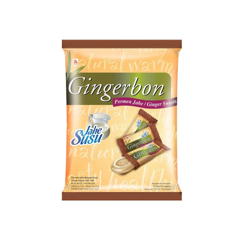 AGEL Gingerbon Ginger Candy with Milk 100g