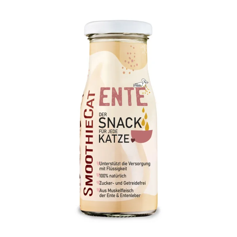 Kachní vývar pro kočky – smoothie