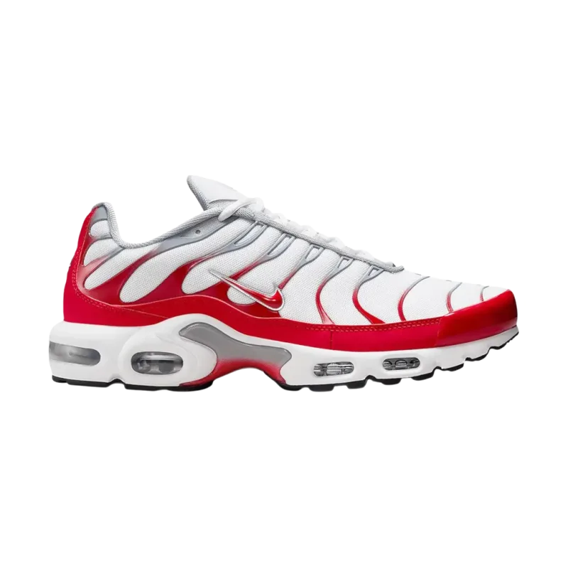 Nike Air Max Plus White University Red Wolf Grey
