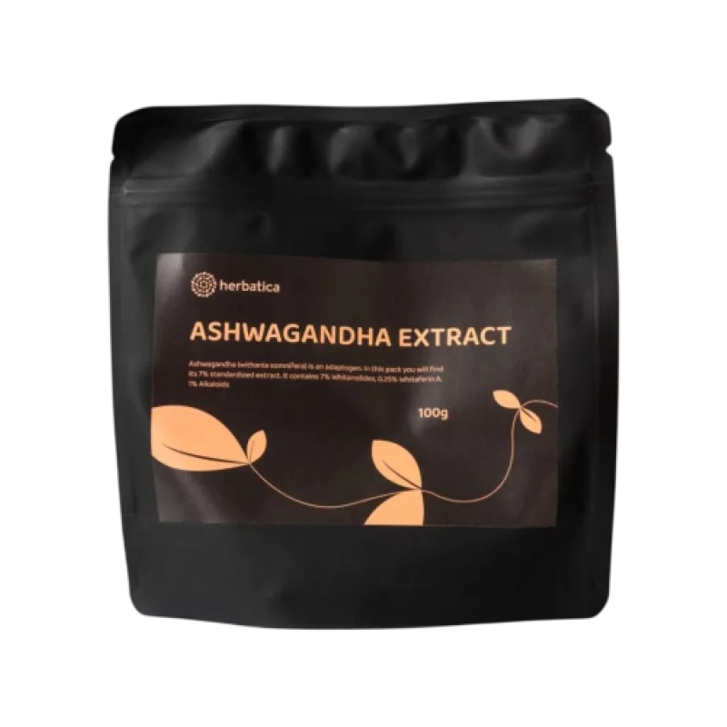 Ashwagandha prášok z koreňa, 7% extrakt - 100 g