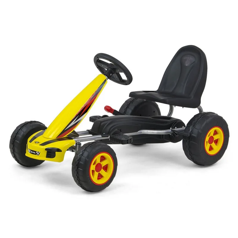 Milly Mally Dětská šlapací motokára Go-kart Viper žlutá