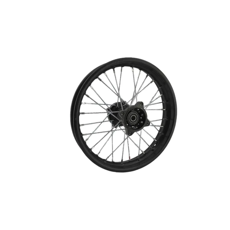 Ráfek zadního kola 14" 4x100 mm, osa 15 mm – černý komplet
