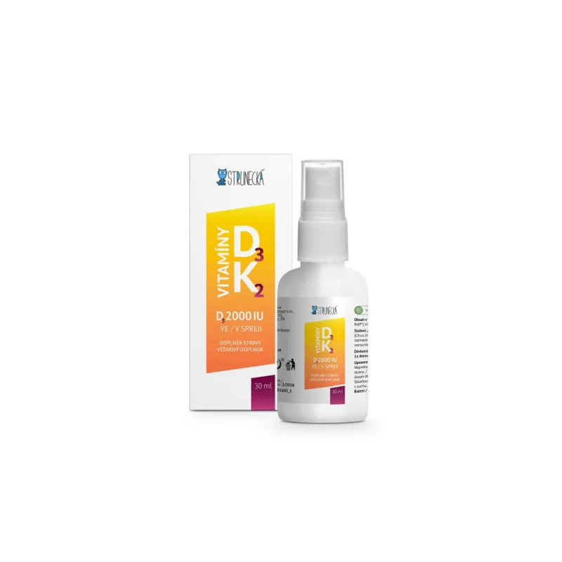 Strunecká Vitamin D3 2000 IU + K2 ve spreji 30ml