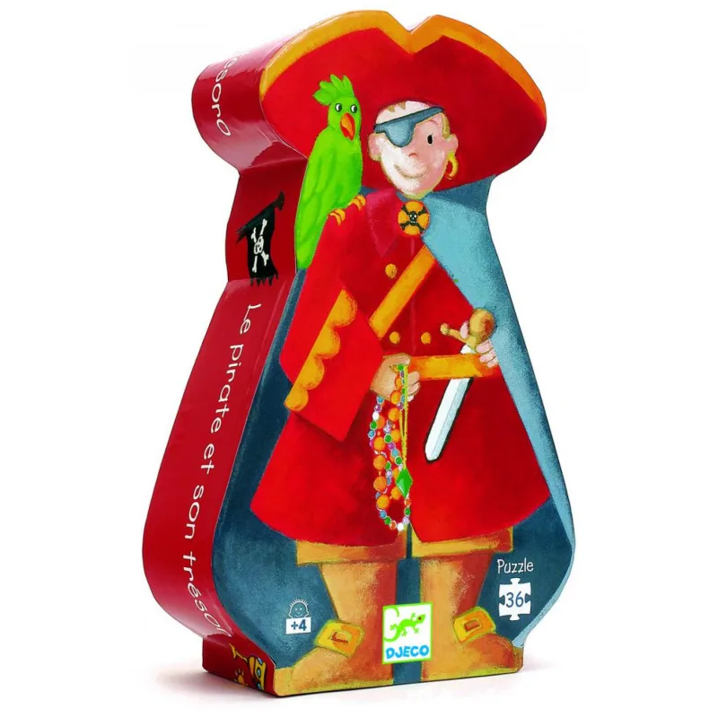 DJECO Puzzle Pirát a jeho poklad - 36 dílků | Matyhračky.cz
