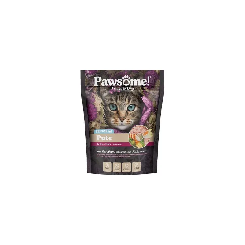 Pawsome! Fresh & Dry Senior Pute s krůtím masem 750 g