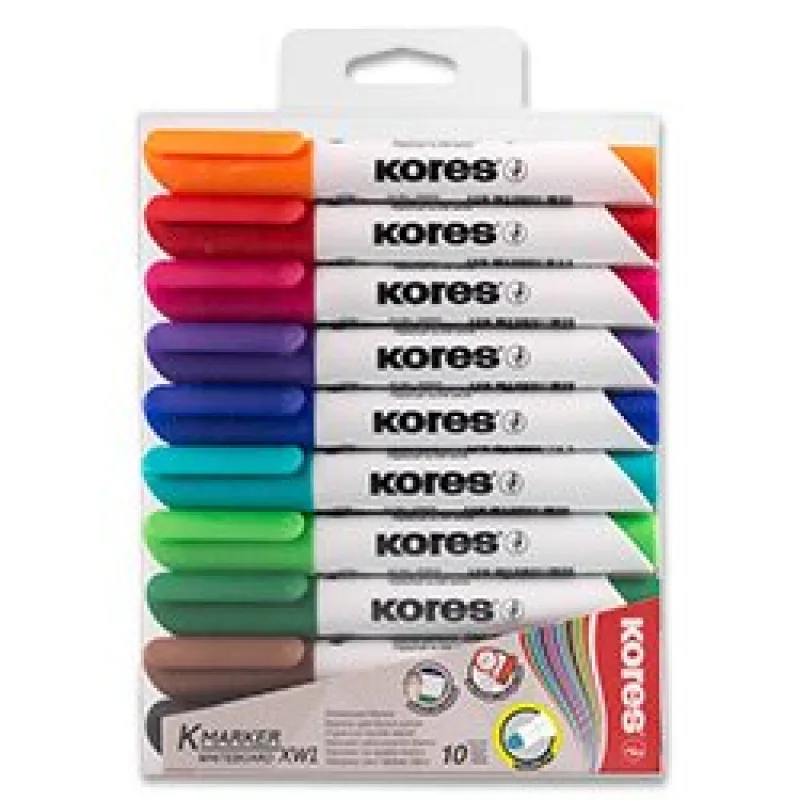 Kores Whiteboard - marker for whiteboards and flipcharts - 10 colors
