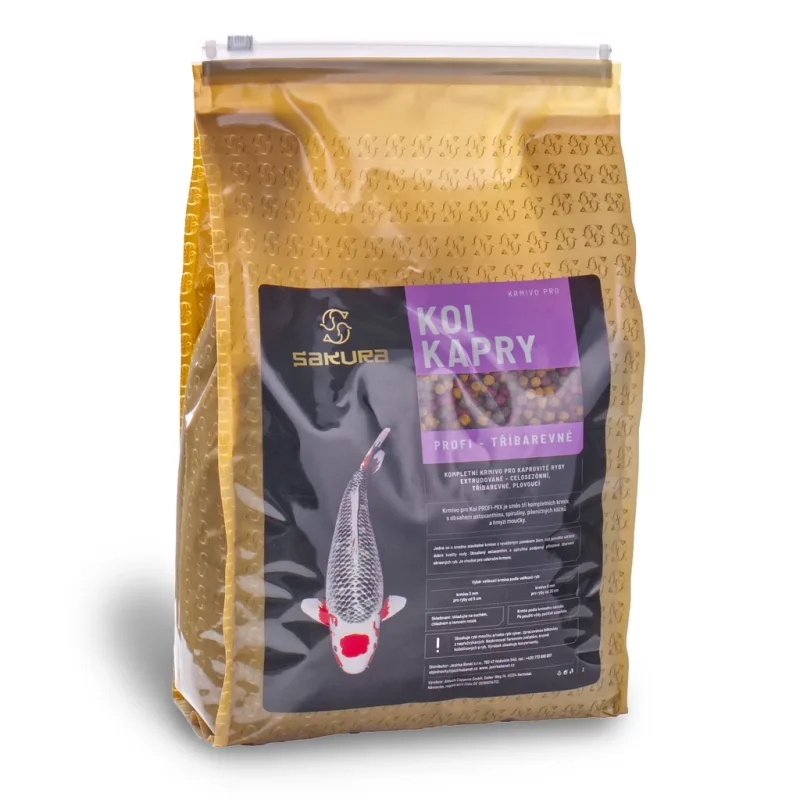 Trojfarebné krmivo - 6 mm (4000 g) krmivo pre koi