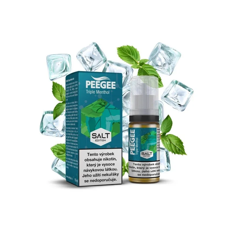 PEEGEE Salt - E-liquid - Trojitý mentol - 10mg