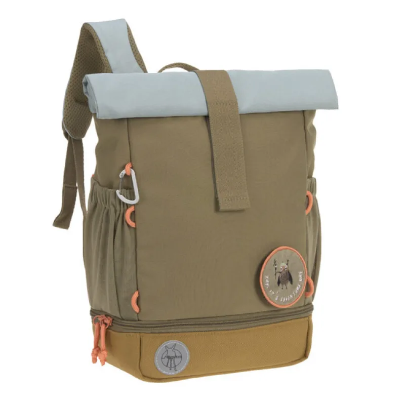 LÄSSIG Mini Rolltop Backpack Nature olive detský batoh
