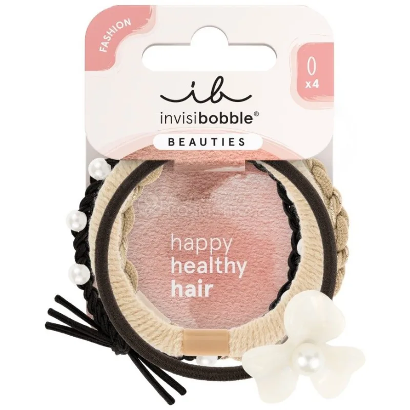 Invisibobble BEAUTIES Flower Pearl - Gumička do vlasů 4 ks