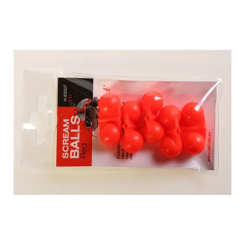 Hell-Cat Hrkálka Scream Balls Red, 5ks