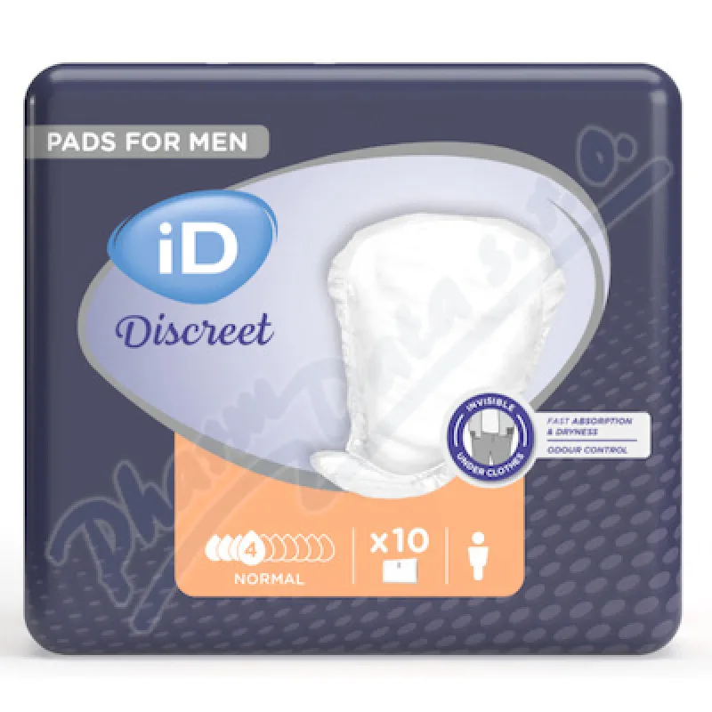 iD Discreet Pads for Men Level 1+ Normal 10ks