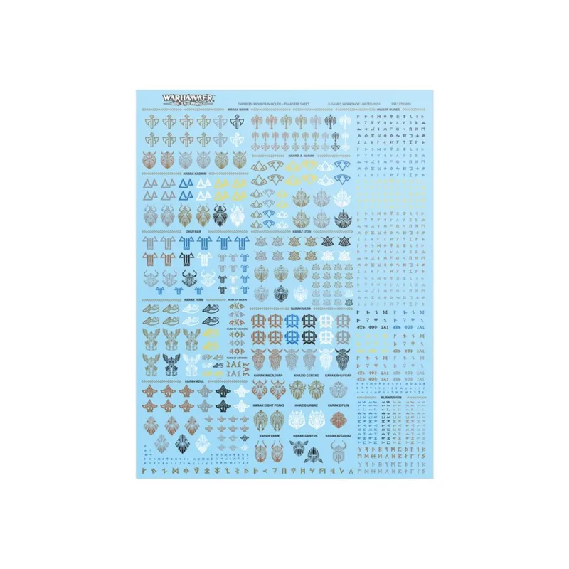 Dwarfen Mountain Holds Transfer Sheet