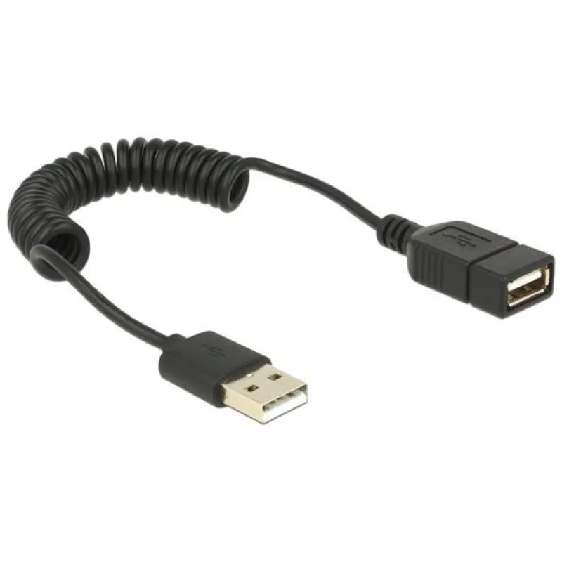 Delock kabel USB 2.0, prodlužovací, samec/samice, kroucený kabel 83163