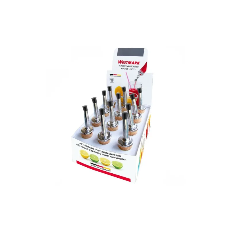 Nálevka korková s víčkem INOX STANDARD / 12 ks