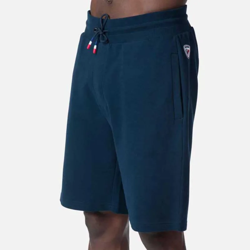 Rossignol LOGO SHORT PANT FT pánské modré bavlněné kraťasy