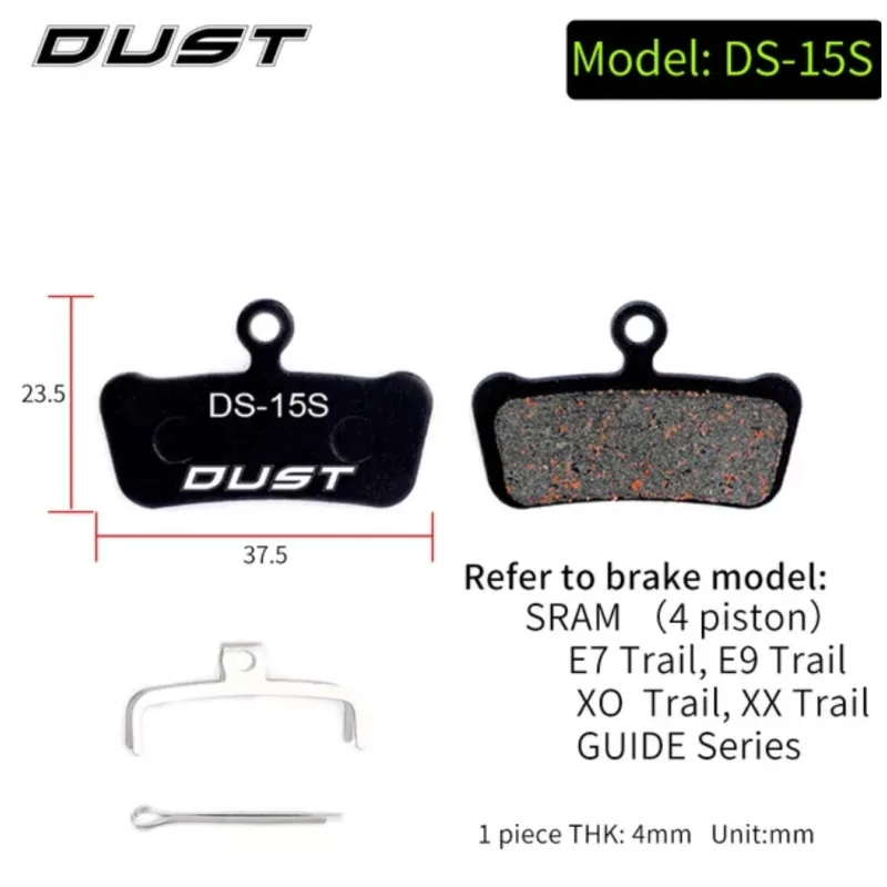 DUST SRAM Brzdové destičky DS-15  E7 Trail, E9 Trail, XX Trail, XO Trail