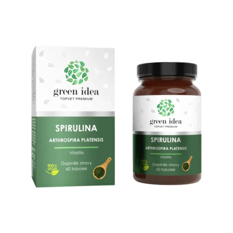 Spirulina bylinný extrakt – kapsuly 60 ks – Green idea
