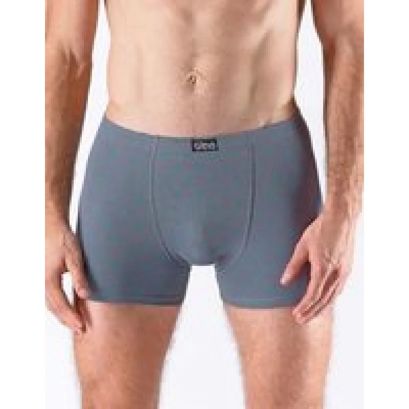 Pánské boxerky s kratší nohavičkou, kratší nohavička, šité, s potiskem 73127P - šedá šalvěj