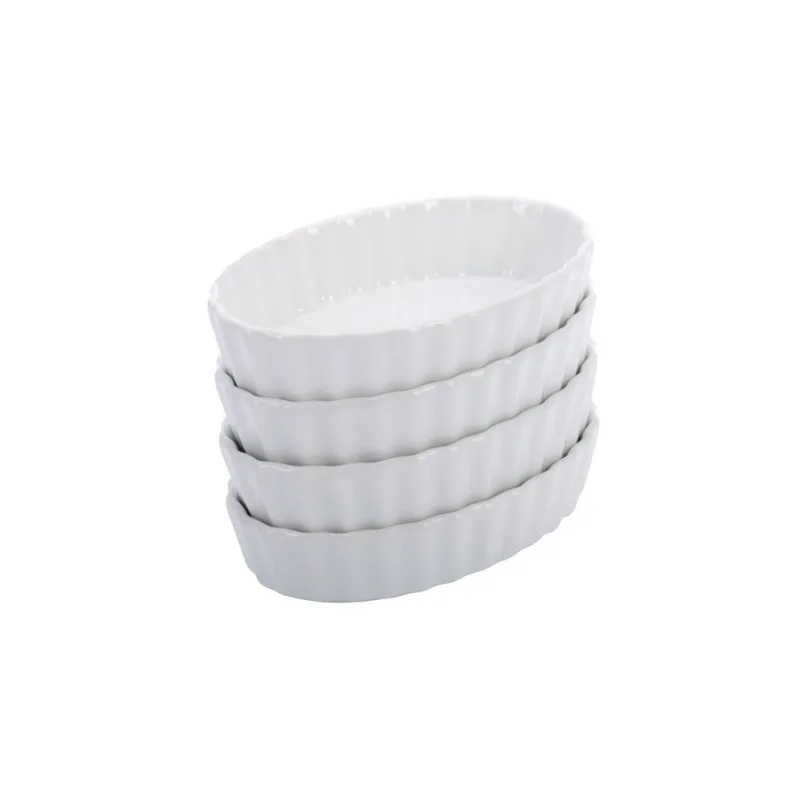 Miska zapékací, porcelánová OVAL / 4 ks