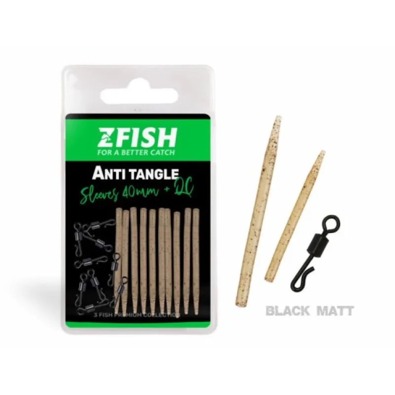 ZFISH Sada Převleků Anti Tangle SET Sleeves + QC - Vyberte velikost: Délka 40 mm