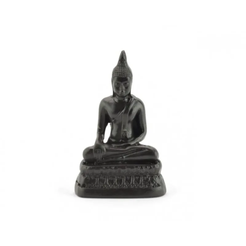 Buddha osvícený, pryskyřice, tmavý, 8 cm