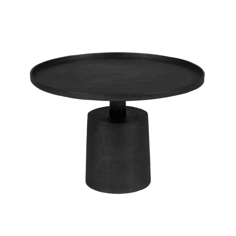 Černý kovový kulatý konferenční stolek WLL MASON 60 cm