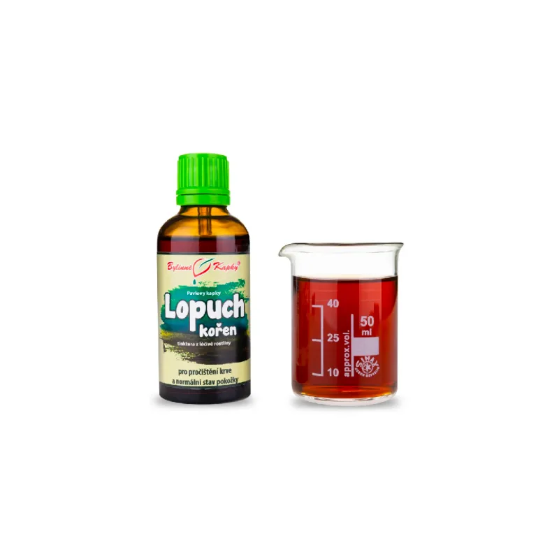 LOPUCH KOŘEN - Pavlovy bylinné kapky - tinktura 50 ml BYLINNÉ KAPKY