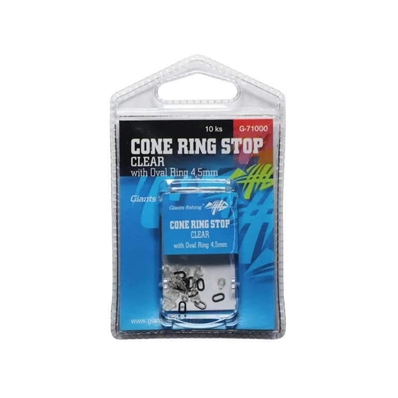 Giants fishing Slídová zarážka s kroužkem Cone Ring Stop Clear with Oval Ring 4,5mm