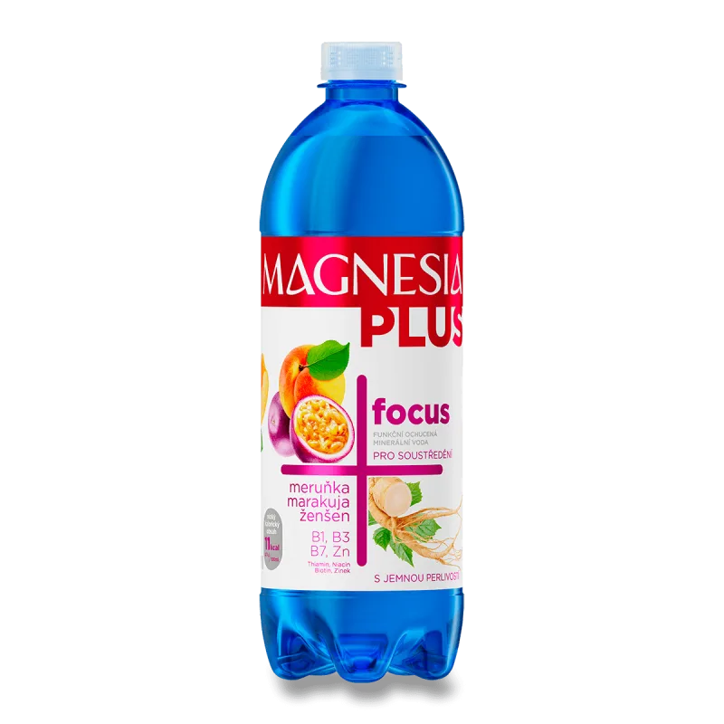 Magnesia Plus Focus meruňka marakuja ženšen 0.7l