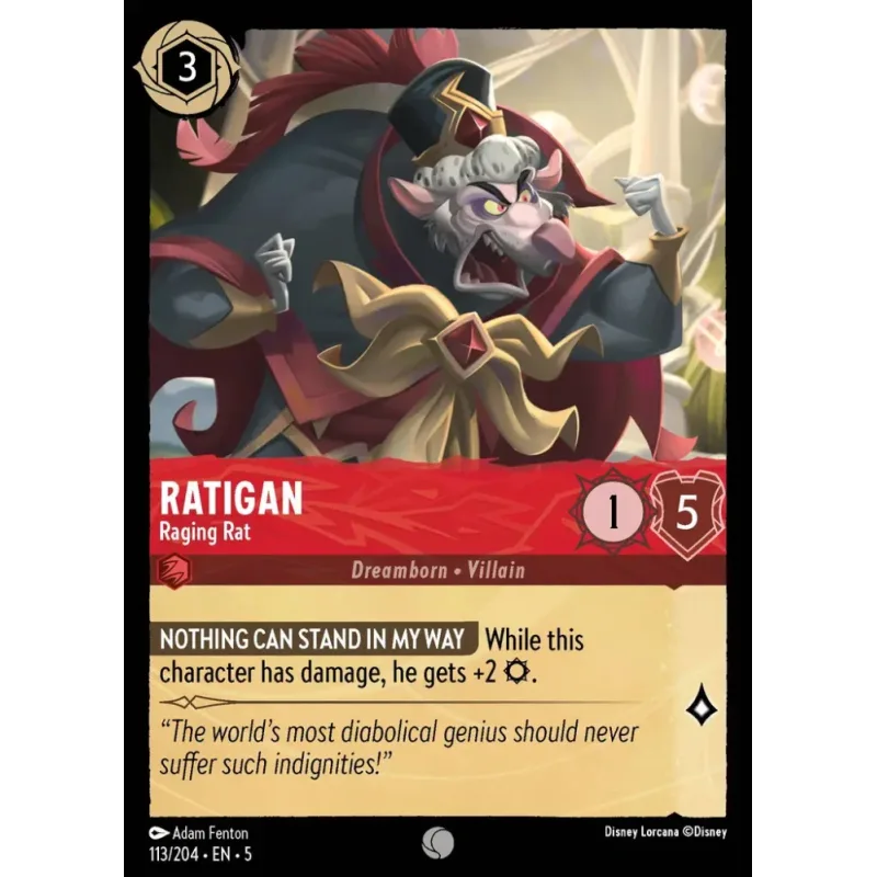 Ratigan - Raging Rat - foil