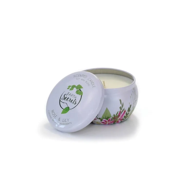 Vonná svíčka EARTH SECRETS - ROSE AND LILY 140 g