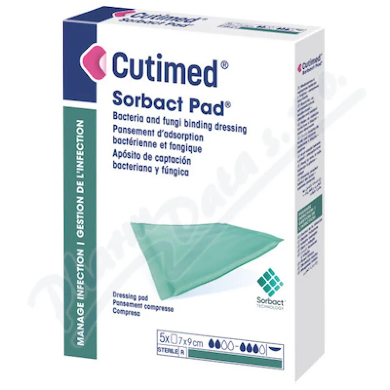 Cutimed Sorbact Pad antimikr.komprese 7x9cm 5ks